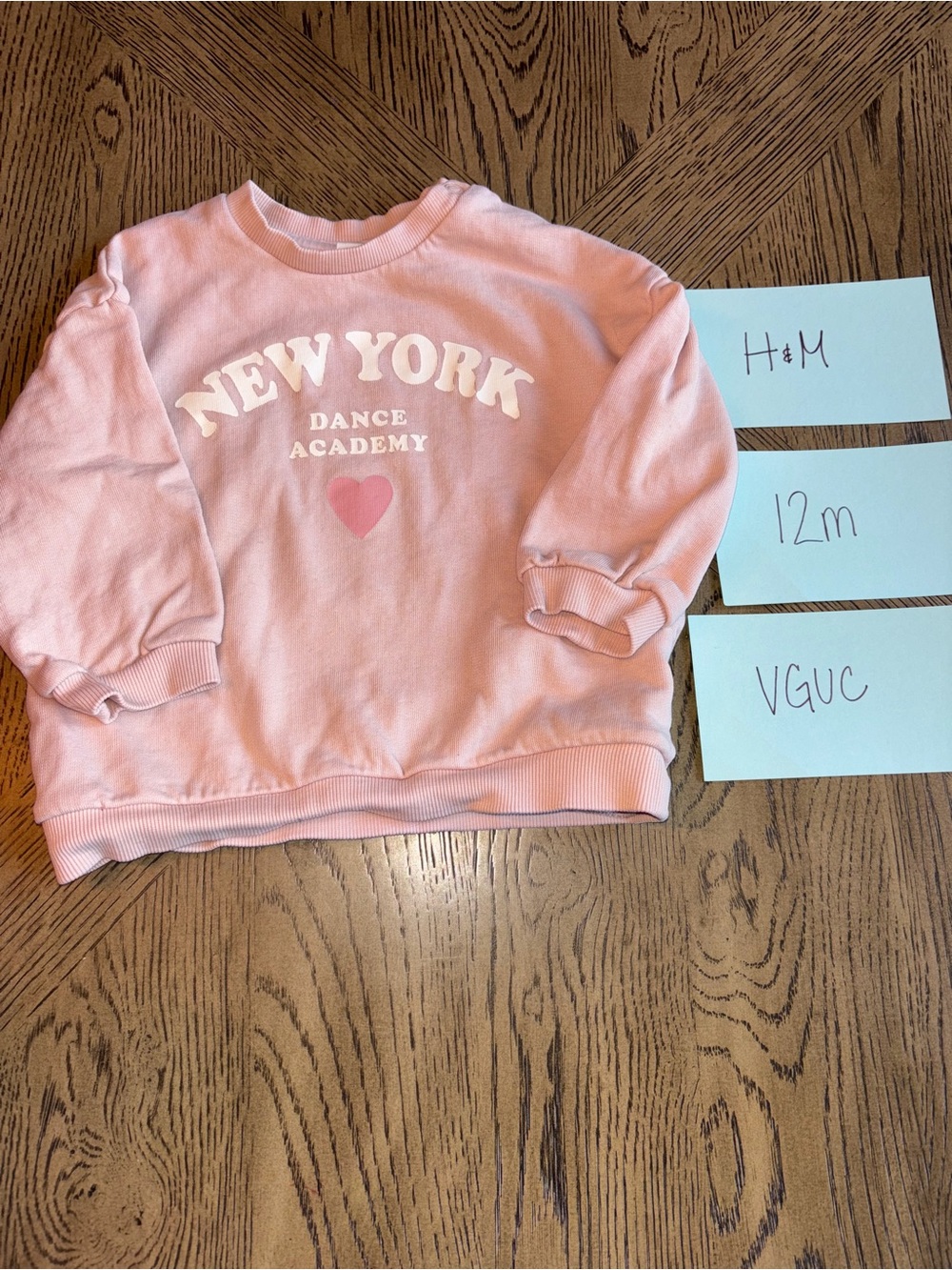 H&M Pink New York Dance Academy Pullover Sweatshirt